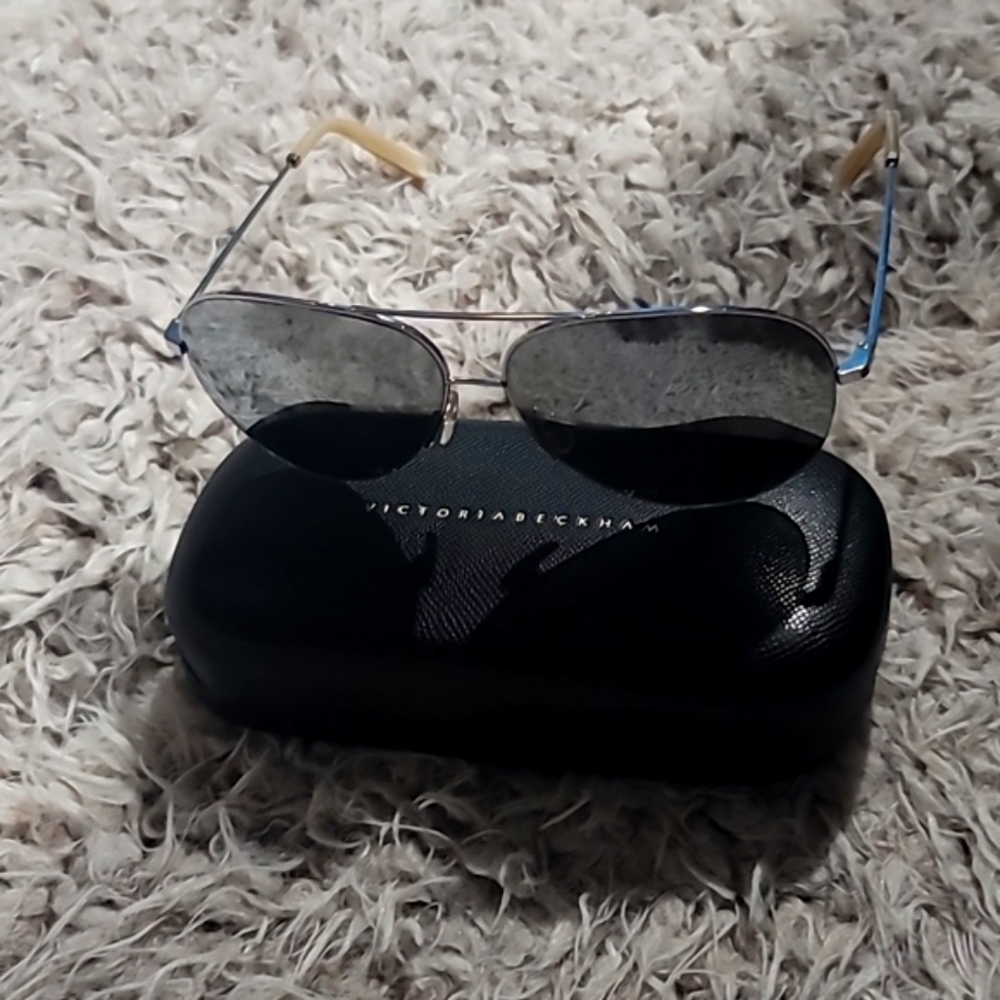 Victoria Beckham Silver Mirror Lenses Sunglasses